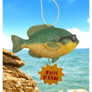 Sun Fish Christmas Tree Ornament Sunglasses Coastal Beach Nautical Decor